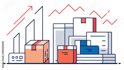 Market Volatility Graph Showing Economic Fluctuation