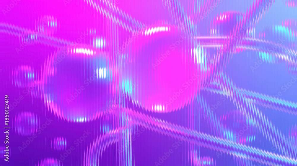 Obraz premium Vibrant purple and pink abstract background with glowing orbs and lines