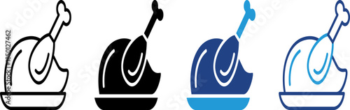 An icon of a whole chicken, the main dish of a celebration, symbolizing a good start and end to the year.