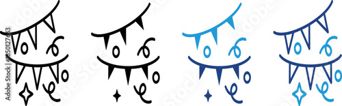 A party decoration icon, especially for events, to enliven the atmosphere, such as New Year's celebrations or other events.