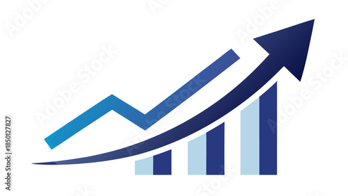 Modern business finance concept illustration showing market trends, strategy planning and economic g
