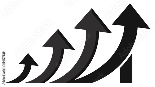Modern business finance concept illustration showing market trends, strategy planning and economic g