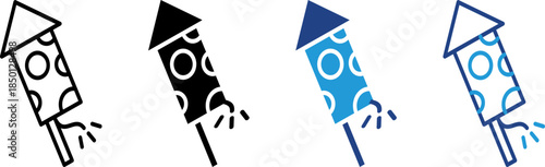 A celebratory rocket icon, signifying a large fireworks display or a festive launch.