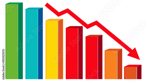 Modern business finance concept illustration showing market trends, strategy planning and economic g