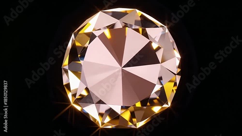 Wallpaper Mural Shimmering Diamond Gemstone Rotating Close Up. Torontodigital.ca