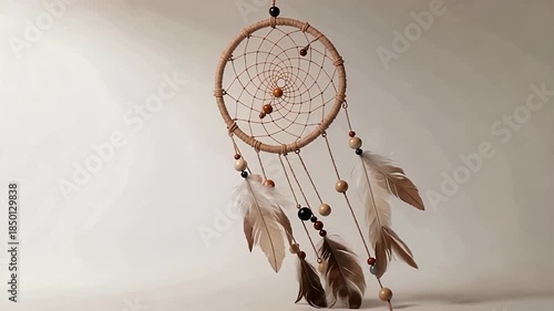 Wallpaper Mural Dreamcatcher Hanging Decor With Feathers and Beads. Torontodigital.ca