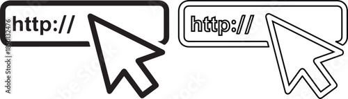 Computer Mouse Cursor Clicking Web Link.