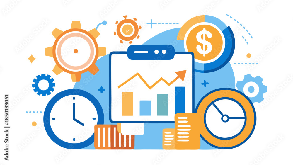 Fototapeta premium Startup Funding Discussion with Investor Presentation Graphic