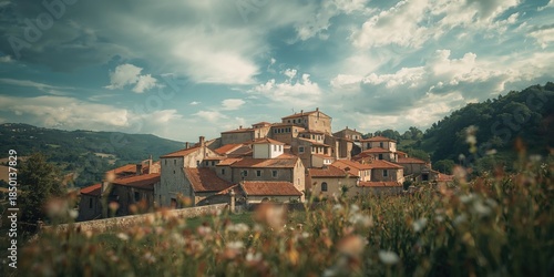 Fototapeta Naklejka Na Ścianę i Meble -  Tiny cityscape, dense construction and limited area highlighting urban planning challenges