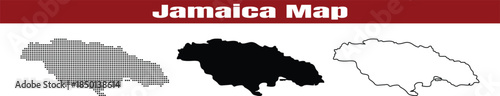 Jamaica Map Outline and Shaded Versions for Geographic Study