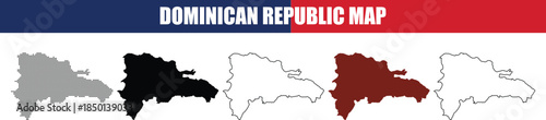 Dominican Republic Map Illustrations in Various Styles