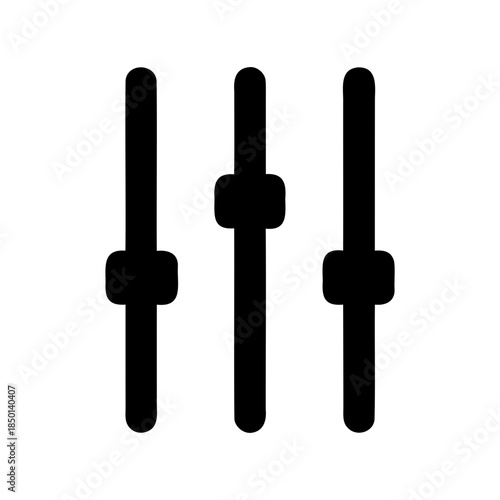 Three vertical sliders used for controlling settings and adjustments in applications