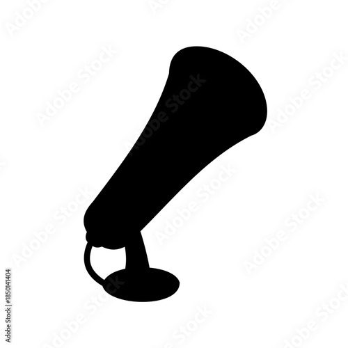 Black silhouette of a table microphone with base and flexible neck