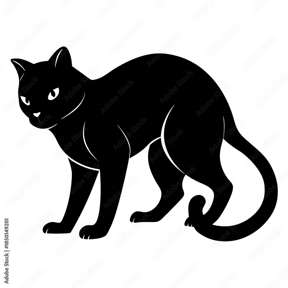 Obraz premium Minimal animal silhouette vector design collection element 28