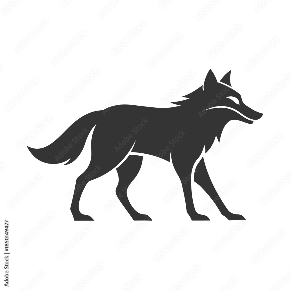 Fototapeta premium Minimal animal silhouette vector design collection element 4