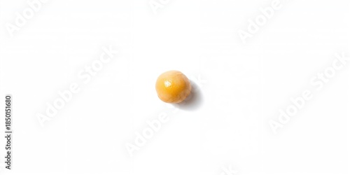 Dry chickpeas displayed on a white surface, suitable for food packaging or recipe planning