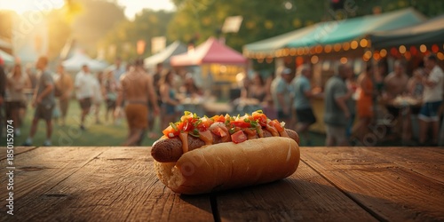 Plant-based sausage served at a vegan festival, highlighting dietary preferences