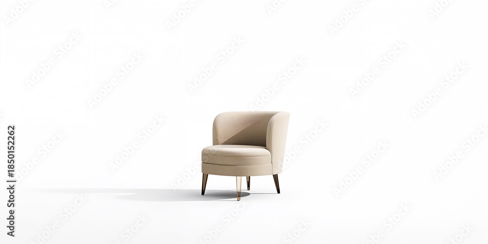 Obraz premium Art deco style chair with sleek lines serving as a design element in interior decor, modern aesthetic