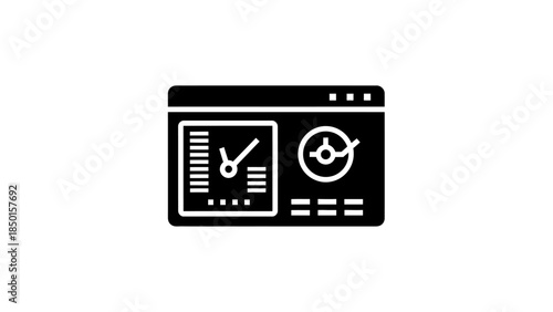 Digital dashboard displaying analytics and performance metrics.