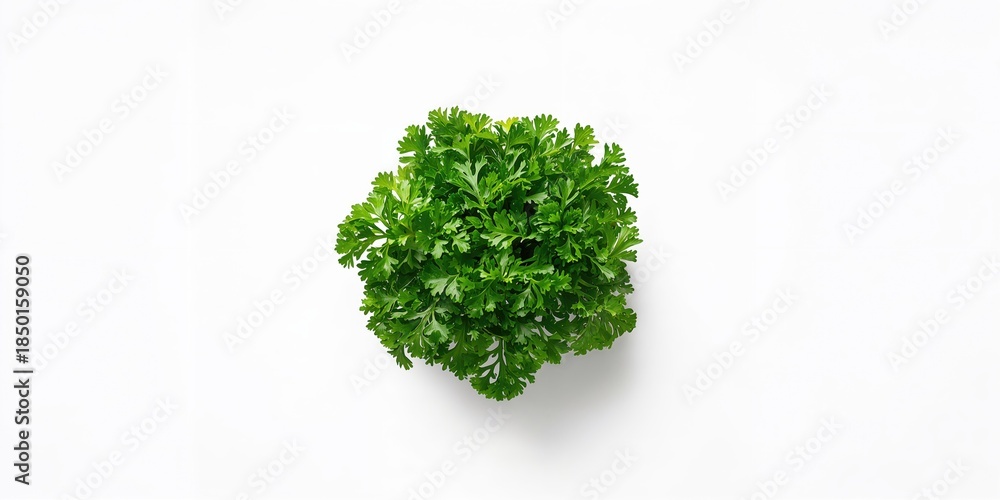 Fototapeta premium Fresh parsley herb arranged for food preparation, emphasizing flavor enhancement and garnish use