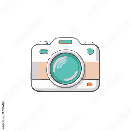 Stylish Camera Illustration - Modern Photography Equipment