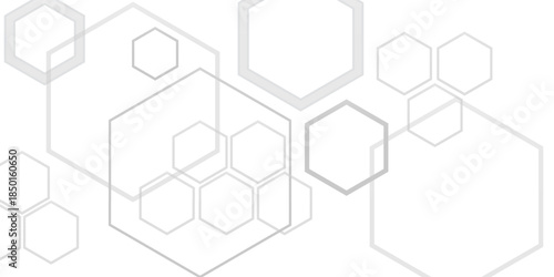 A Refined and Modern Graphic Composition Highlighting the Beauty of Geometric Repetition, Featuring Hexagonal Molecular Patterns in a Seamless Grid for Technology and Innovation Contexts