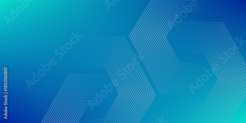 Blue-green gradient studio room  abstract background pattern walls and floor reflect neon lights abstract