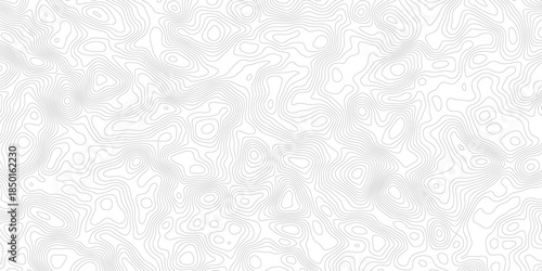 Topographic map patterns white background. Lines topographic contour lines map seamless pattern. Topographic map background geographic line map with seamless ornament design.