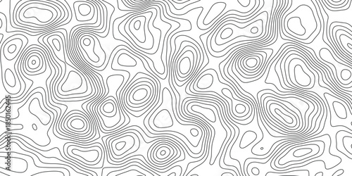 Topographic map patterns white background. Lines topographic contour lines map seamless pattern. Topographic map background geographic line map with seamless ornament design.