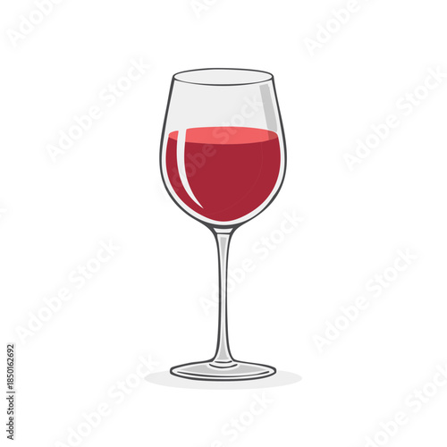 Elegant Red Wine in a Glassware: Celebratory Drink, Alcoholic Beverage, Tasting Session, Luxurious Wine in Stemware