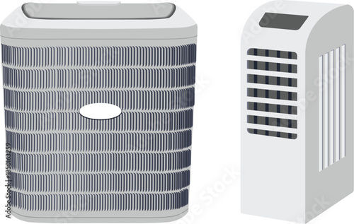 air conditioner on white background