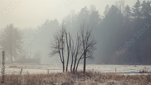 Wallpaper Mural Recently felled trees in winter, used for landscape or decorative purposes Torontodigital.ca