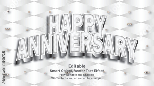 Happy Anniversary greetings, featuring smooth lettering, soft glow and a celebratory tone typography.