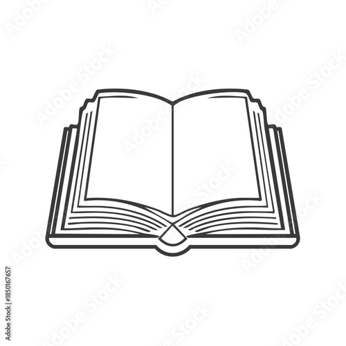 Open Book Illustration for Education and Reading Themes in Simple Design