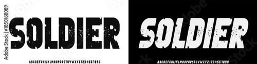 Modern Grunge Font. Rough Font. Distress Bold Font. Uppercase and Number. Typography urban style alphabet fonts for fashion, sport, movie, logo design, vector illustration