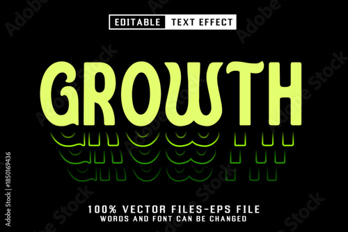 Growth Editable Text Effect
