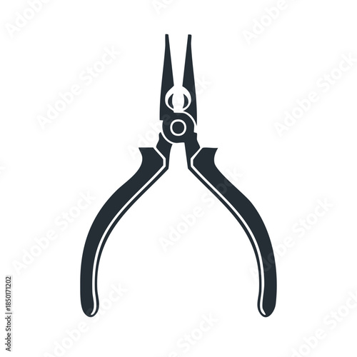 Needle Nose Pliers Close-up on a White Background for Electronics and Jewelry Making