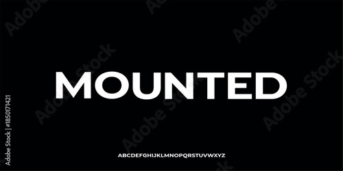 Vector illustration of a modern sans serif style alphabet letter display with bold, clean, and firm characters.