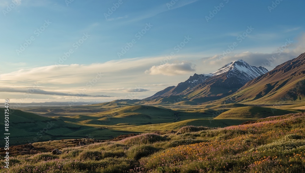 Obraz premium Iceland's natural scenery highlighting volcanic formations and coastal erosion, emphasizing conservation awareness