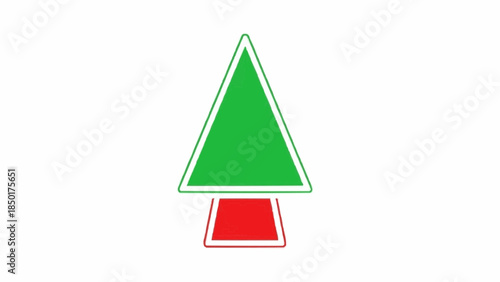 Minimal Christmas Tree Outline