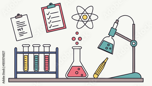 Science Lab Equipment and Chemistry Experiments for Educational Websites and Research Presentations