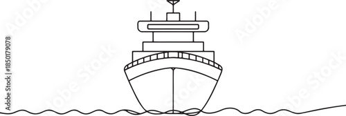 Front view of a ship on water
