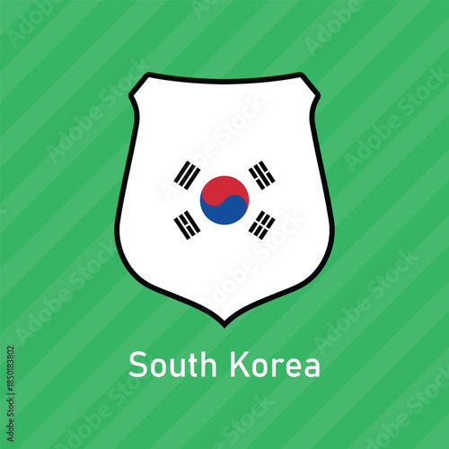 South Korea official flag vector with standard size and proportion. National flag emblem with accurate size and colors.