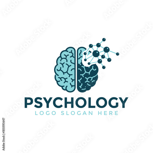 Psychology Logo Brain Design Mental Health Template