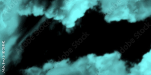 Mystical black and purple blue swirling gracefully in a darkened space, creating an ethereal atmosphere of enchantment. Blue smoke on black background
