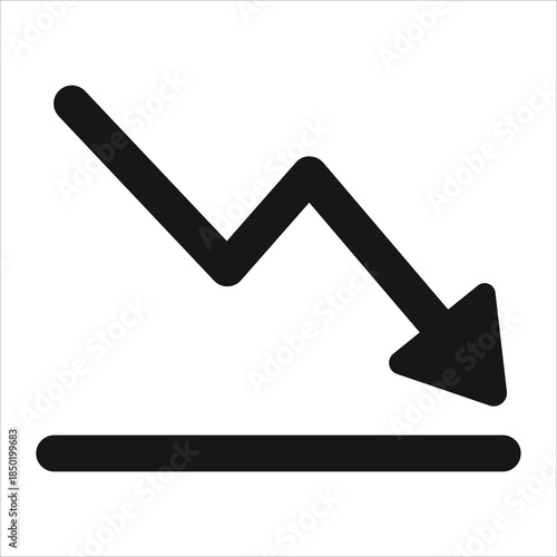 downtrend line graph