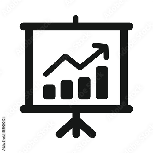 illustration of a real estate market concept featuring a house icon and a growth arrow on a business finance graph symbolizing success and building estate value