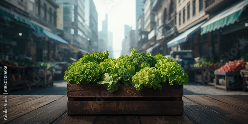 Close-up of vibrant lettuce leaves used as a salad base, emphasizing fresh produce for a nutritious diet, World Food Day