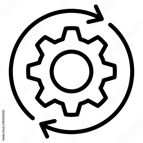 Automation Gear Icon Element For Design