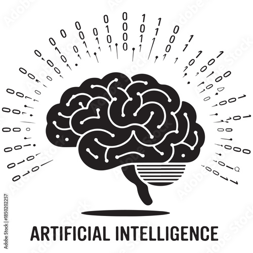 A creative human brain vector illustration featuring a conceptual tree design to symbolize mind intelligence, anatomy,
